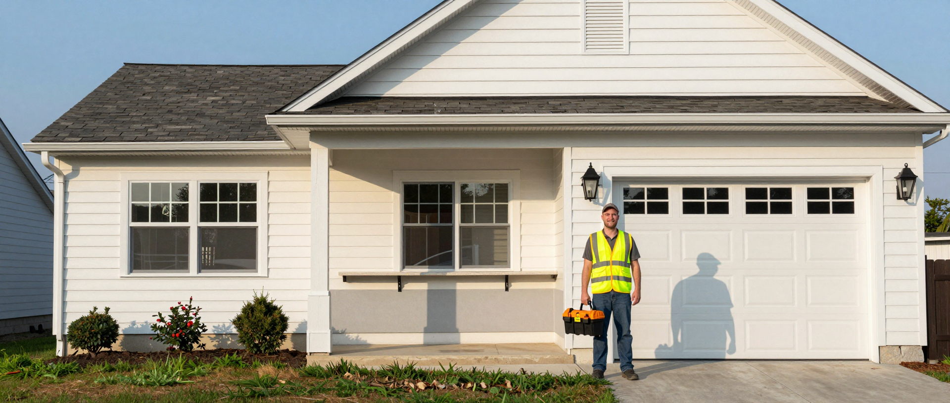 Professional electrician at work
