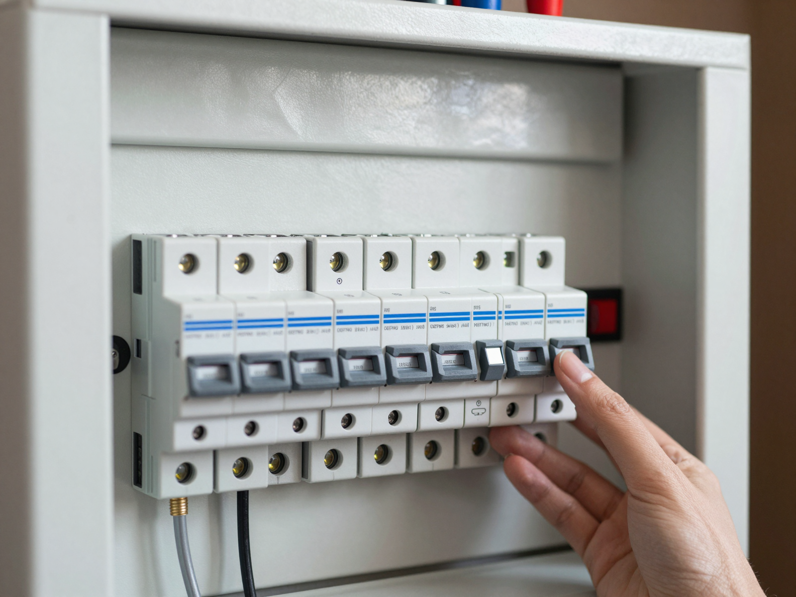 Completed residential electrical panel